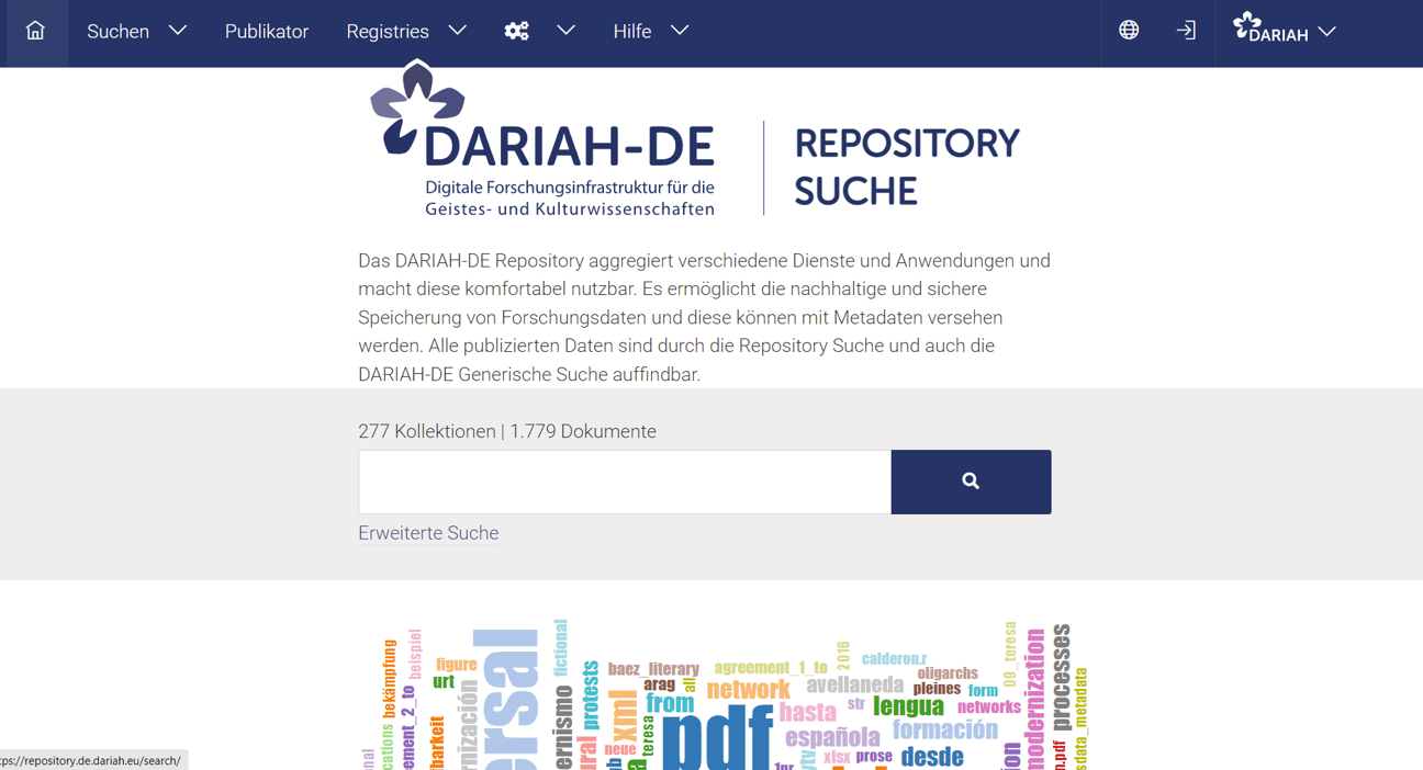 Thumbnail for service DARIAH-DE Repository dhrep